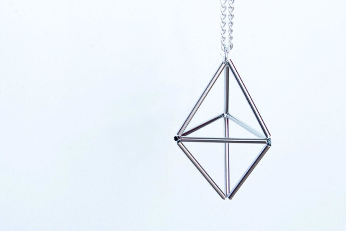 Geometric Prism Necklace.