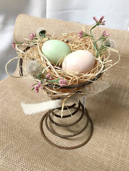 Vintage Bed Spring Centerpieces.