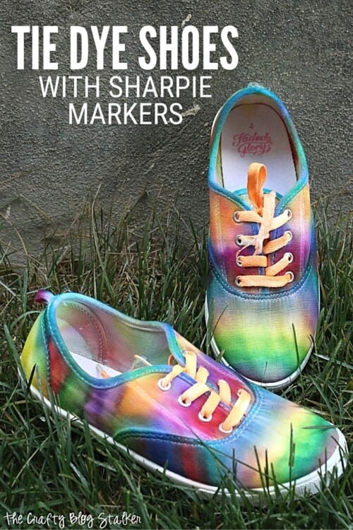 How to Tie Dye Shoes with Sharpie Markers - At Charlotte's House