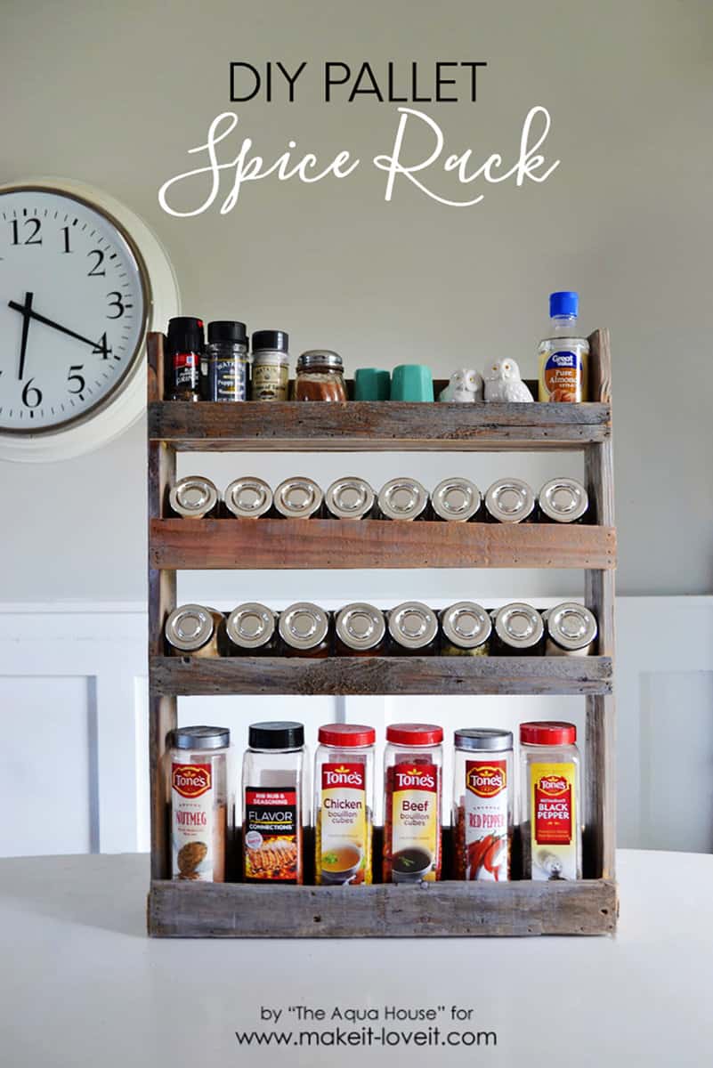 image of DIY Pallet Spice Rack