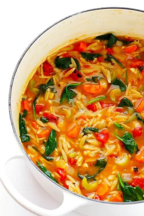 Italian Orzo Spinach Soup