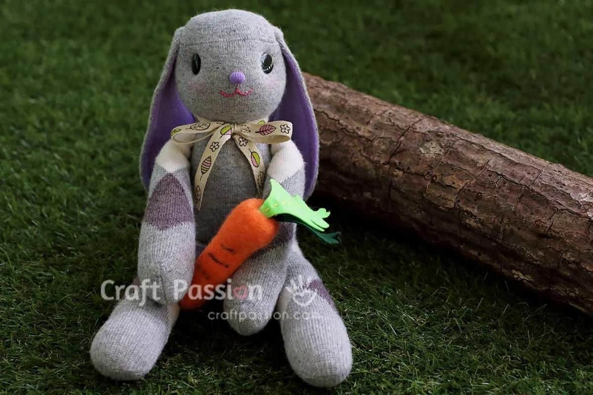 Handmade Sock Bunny.
