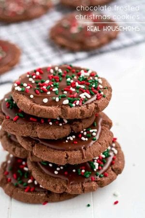 Chocolate Frosted Christmas Cookies