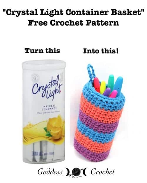 Crystal Light Container Basket - Free Crochet Pattern