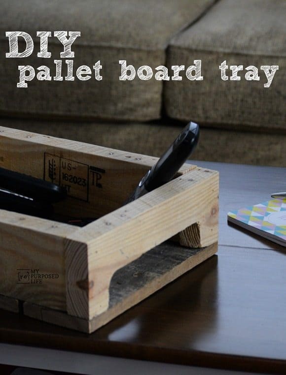 image of DIY Pallet Board Tray