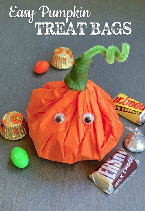 halloween party favor ideas tissue paper pumpkins