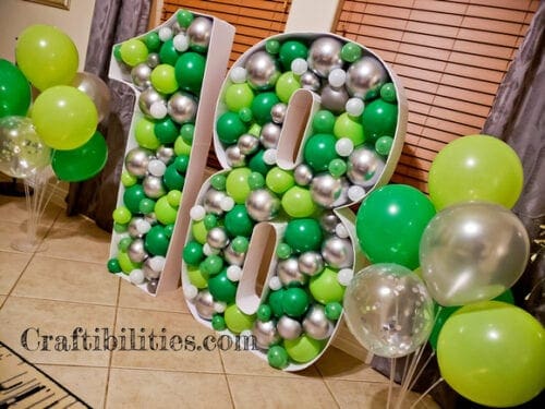 Giant Balloon Filled Numbers