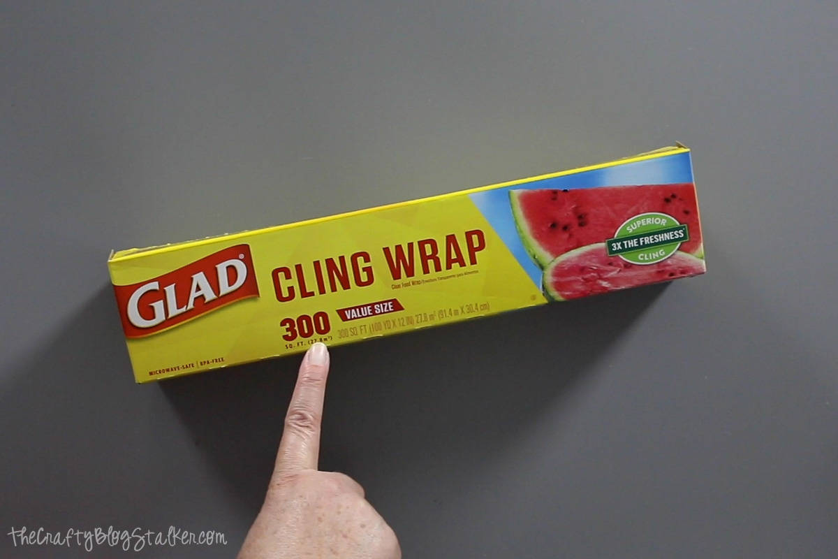 A roll of Glad Cling wrap. 