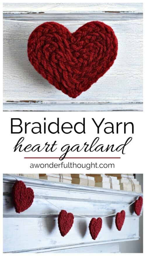Braided Yarn Heart Garland 