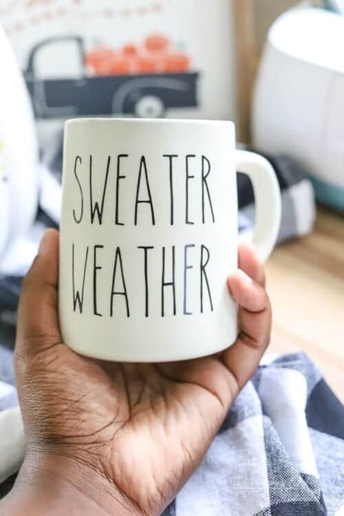 DIY Sweater Weather Mug with Cricut