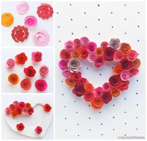 Paper Roses Heart Craft