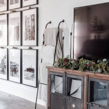 Come stroll through this simple Rustic Luxe Christmas Home Tour filled with cozy texture and simple clean lines!