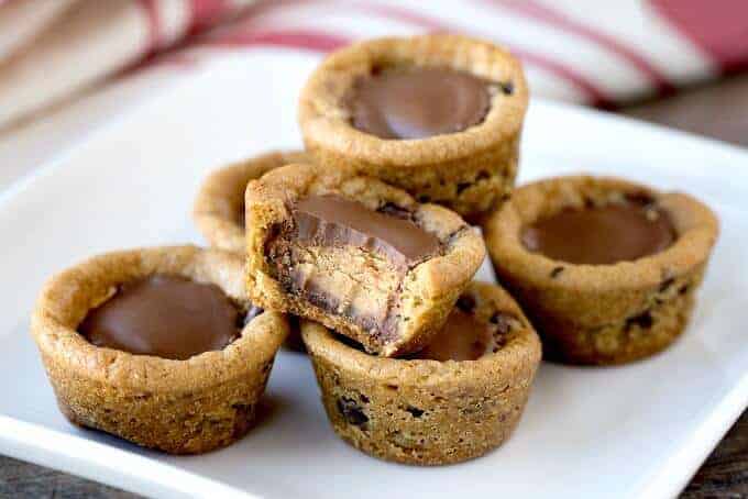 Peanut Butter Chocolate Chip Cookie Cups.