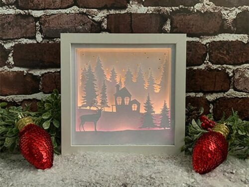 3D Lighted Winter Shadow Box