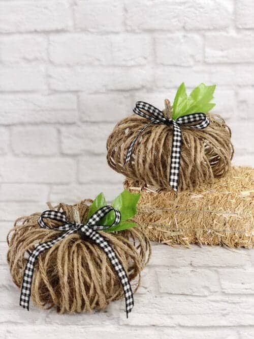 5 Minute Twine Pumpkins