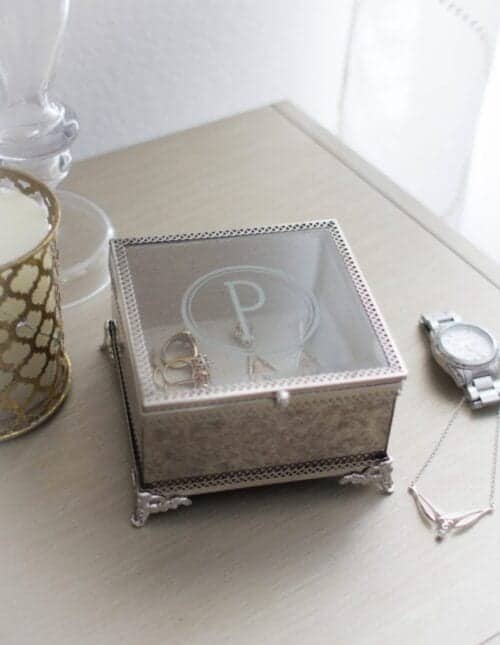 Glass Etched Jewelry Box