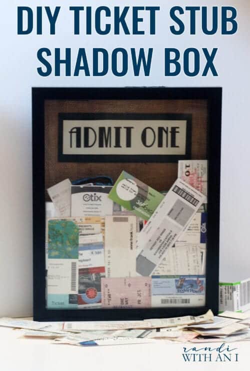 Ticket Stub Shadow Box