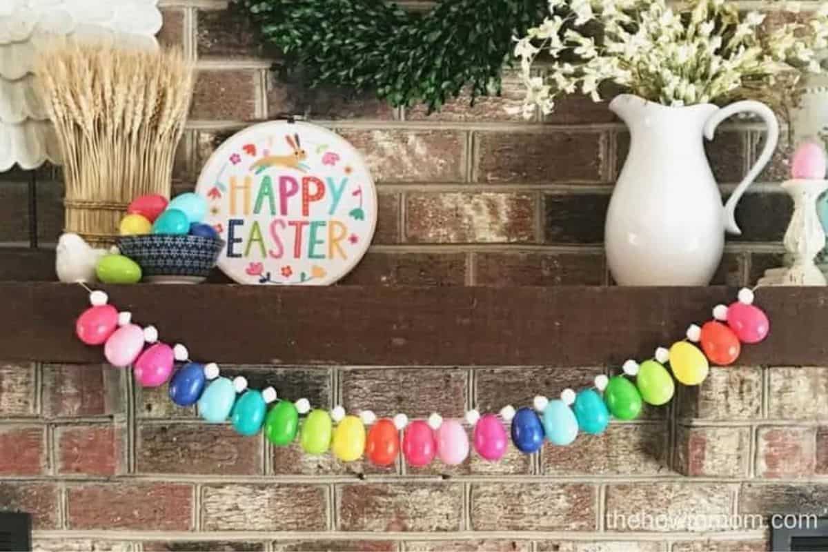 Bright and Colorful Easter Egg Garland.
