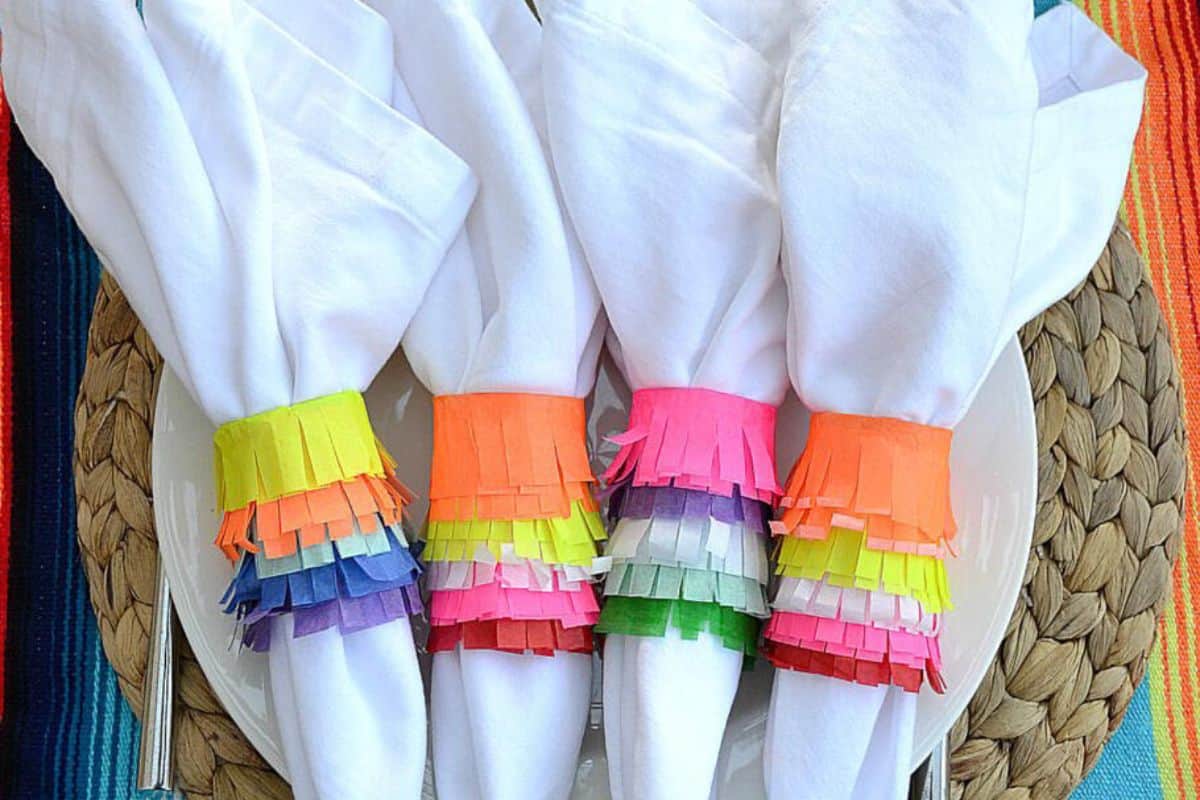 Piñata Inspired Napkin Rings.