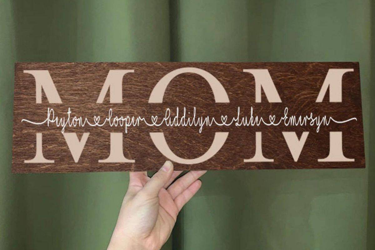Personalized Mom Sign.