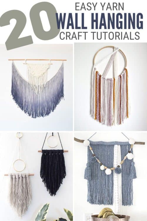 title image for 20 DIY Yarn Wall Hanging Crafts With Clear Instructions