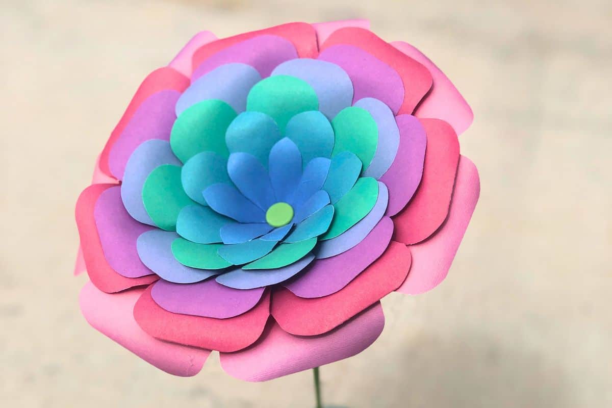 Paper Flower Blossom made with a punch board.