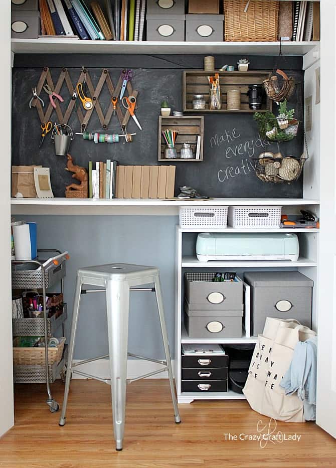 Closet Desk Craft Room The Crafty Blog Stalker