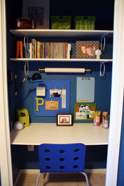 Kid's Closet Study Zone.