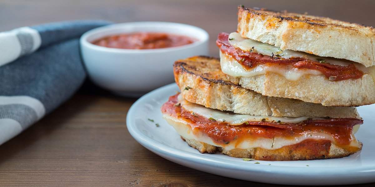 Pizza Grilled Cheese Sandwich.