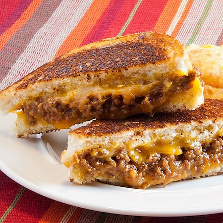 Sloppy Grilled Cheese Sandwiches.