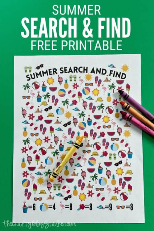 Free Printable Search and Find Pictures for Summer