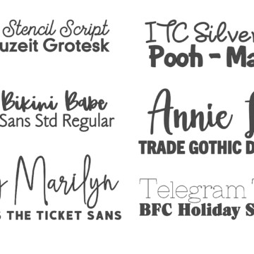 popular cricut fonts 7