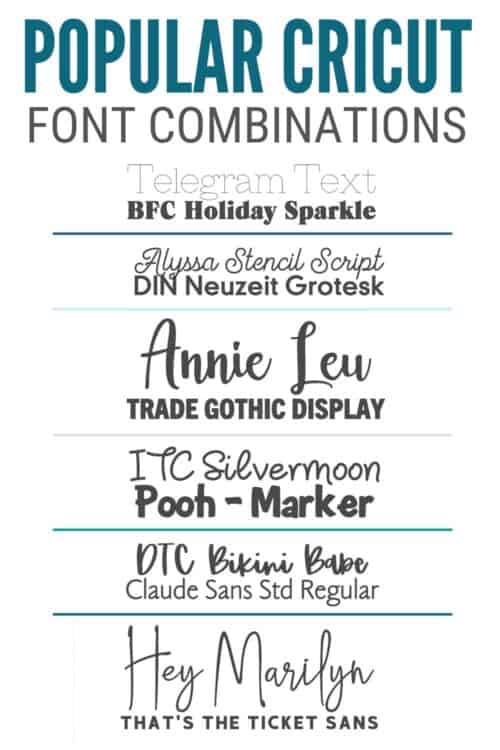 title image for The Most Popular Cricut Fonts & Combinations for Your Projects