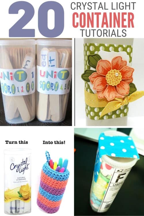 20 Thrifty Ways to Repurpose Crystal Light Containers - Crafty