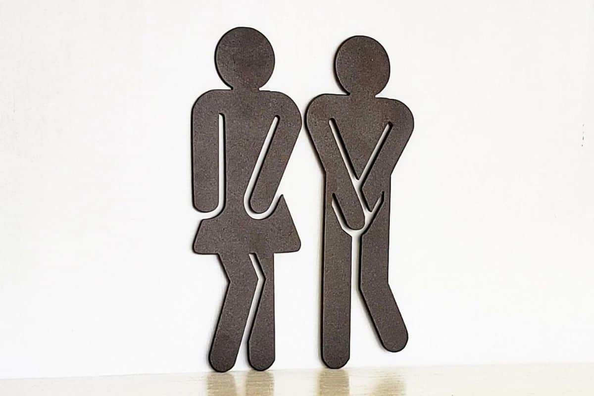 Bathroom signs of bathroom figures.