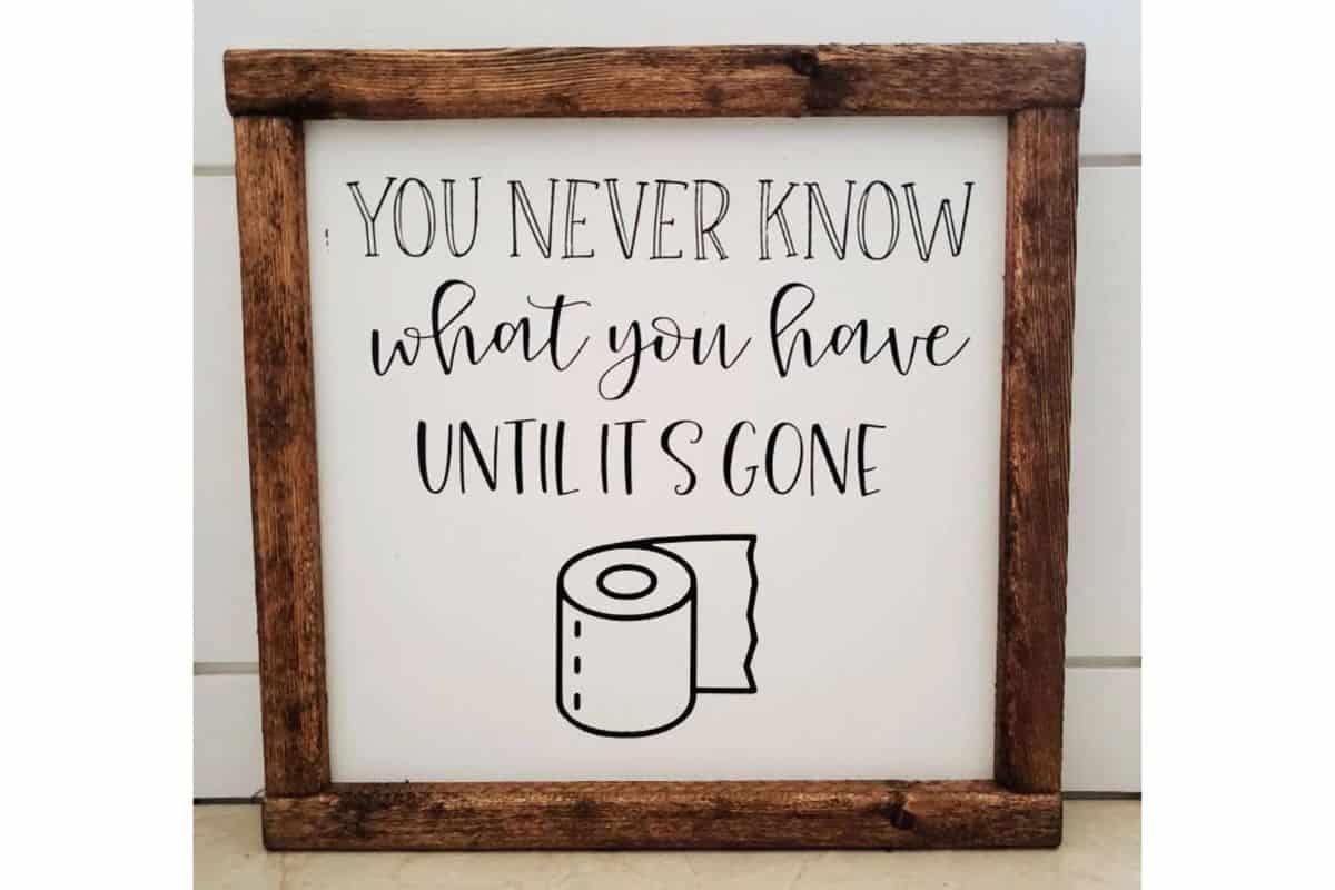 Funny Bathroom Print, Bathroom Quote, Life is Like Toilet Paper, Bathroom  Humor 