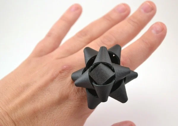 Leather Bow Ring.