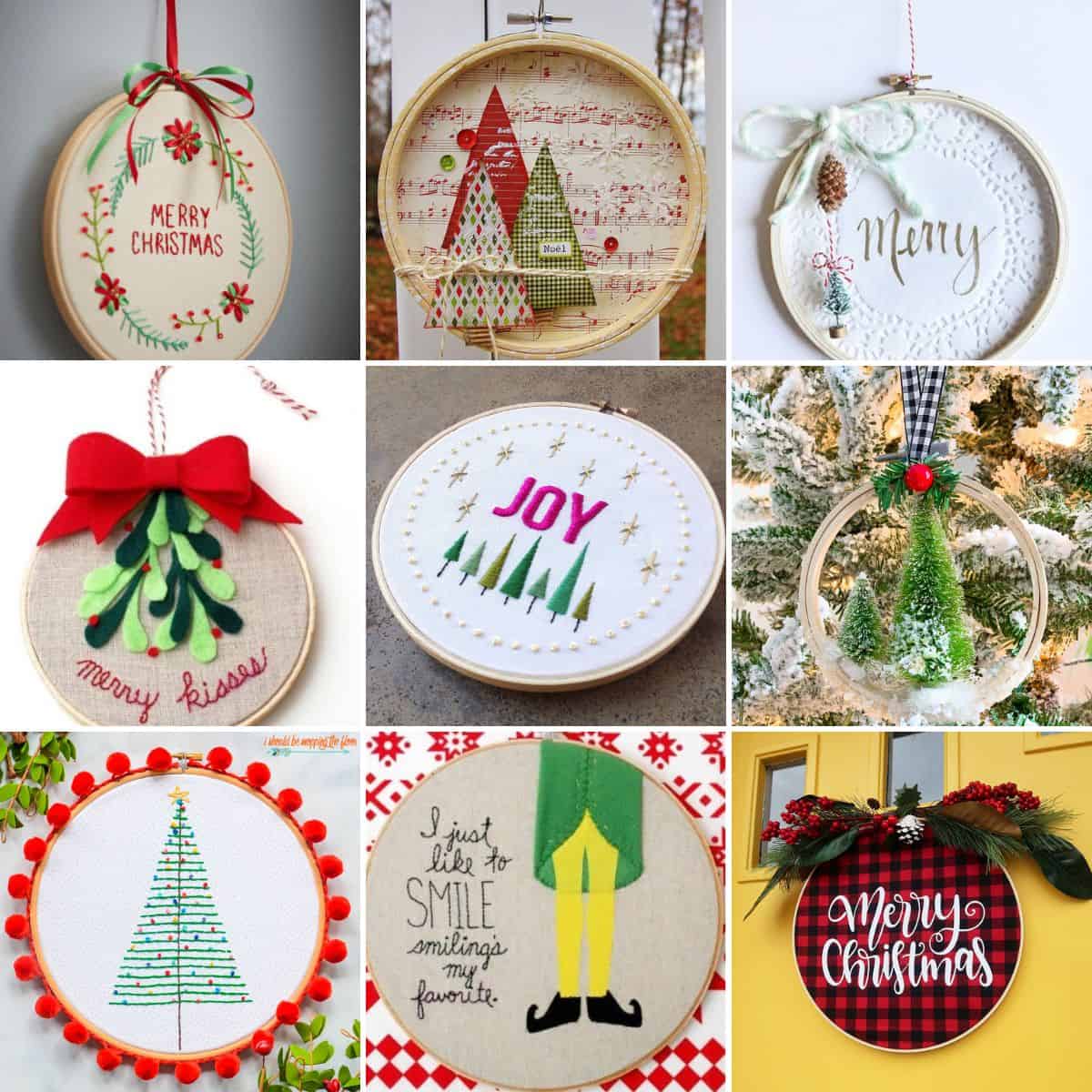 Embroidery Hoop Ornaments - Sugar Bee Crafts