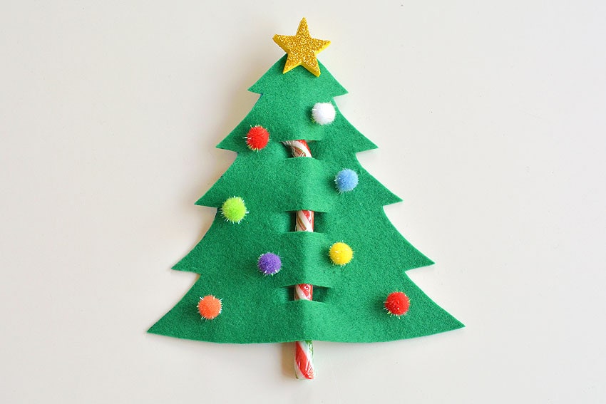 Felt Candy Cane Christmas Tree.