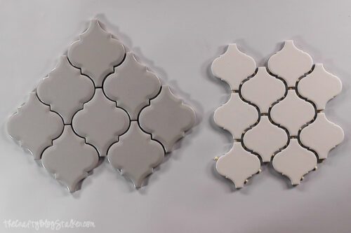 two different arabesque tile shapes