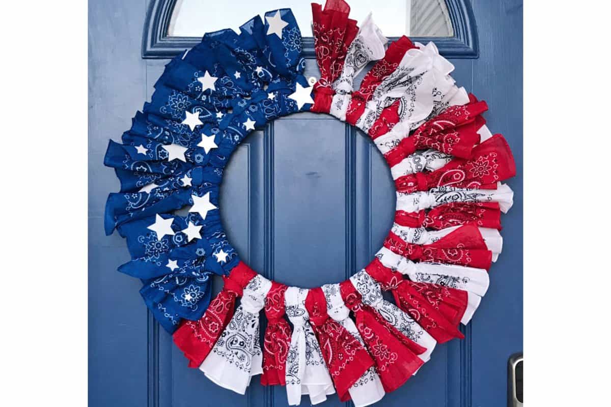 Patriotic Bandana Wreath.