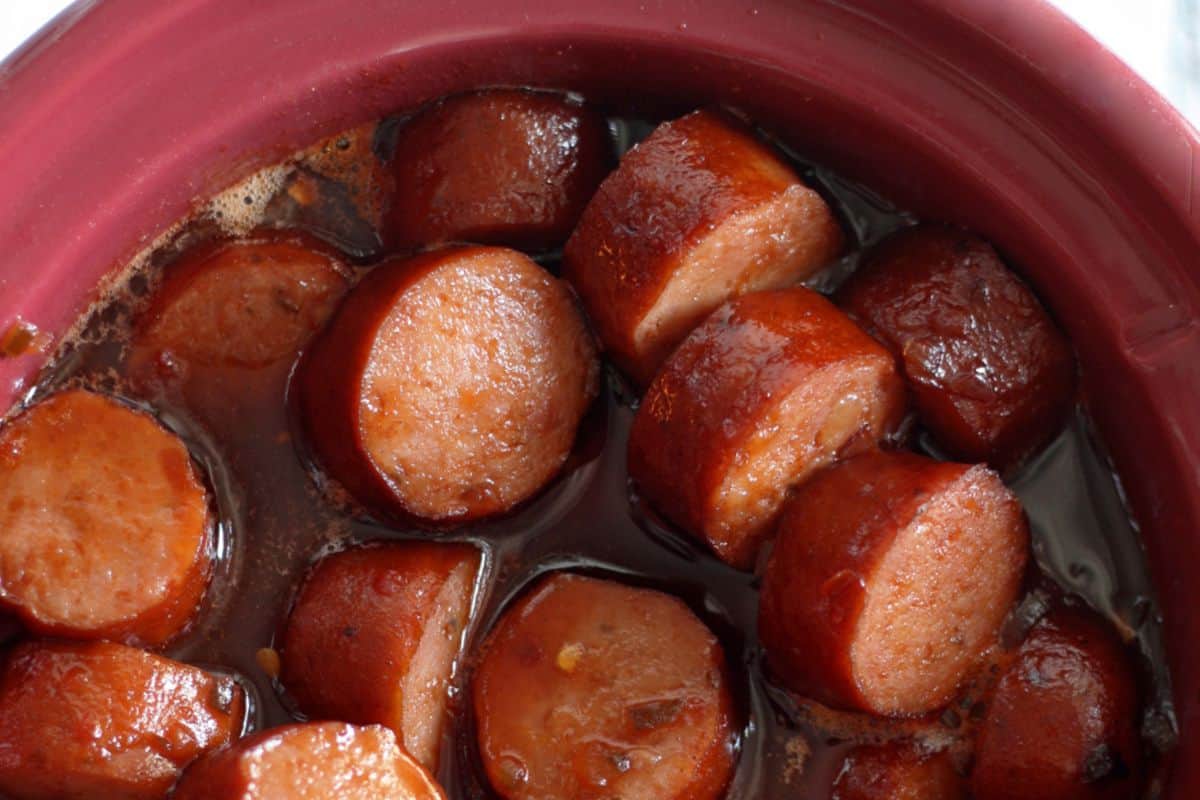 Slow Cooker Sweet & Spicy Sausage.