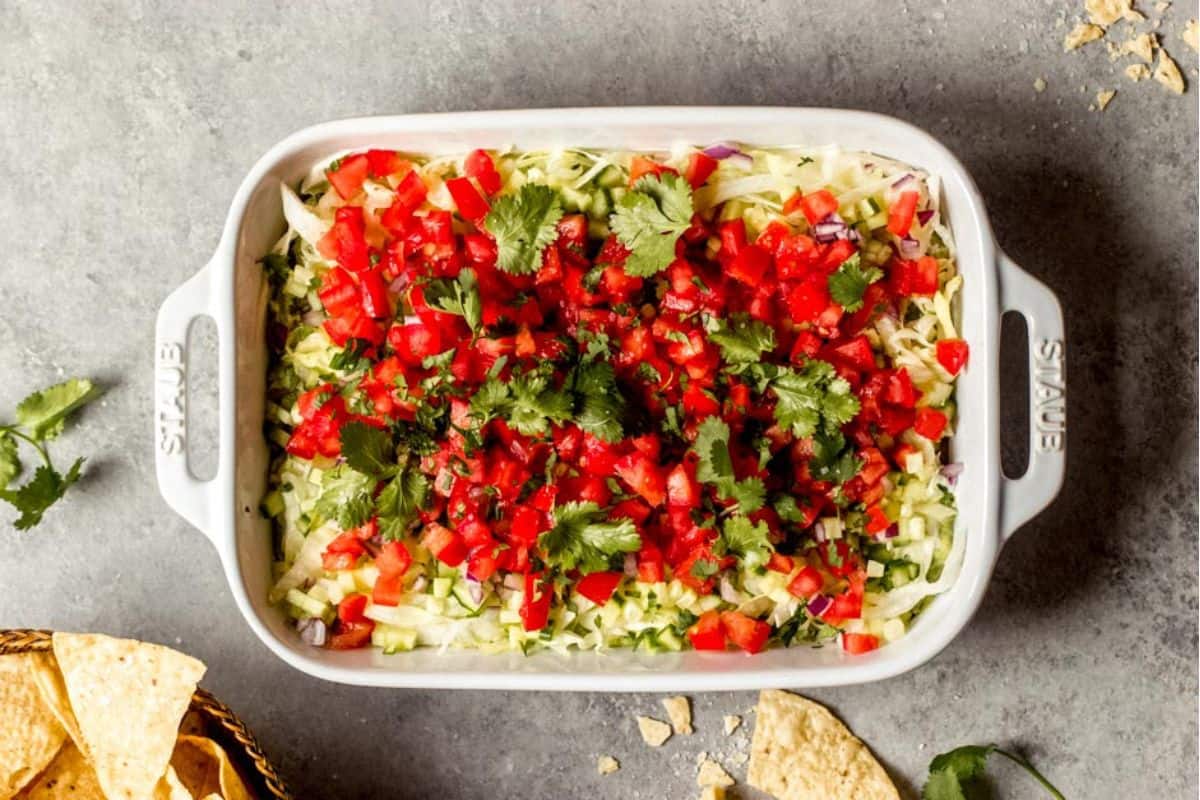 Healthy 7 Layer Dip.