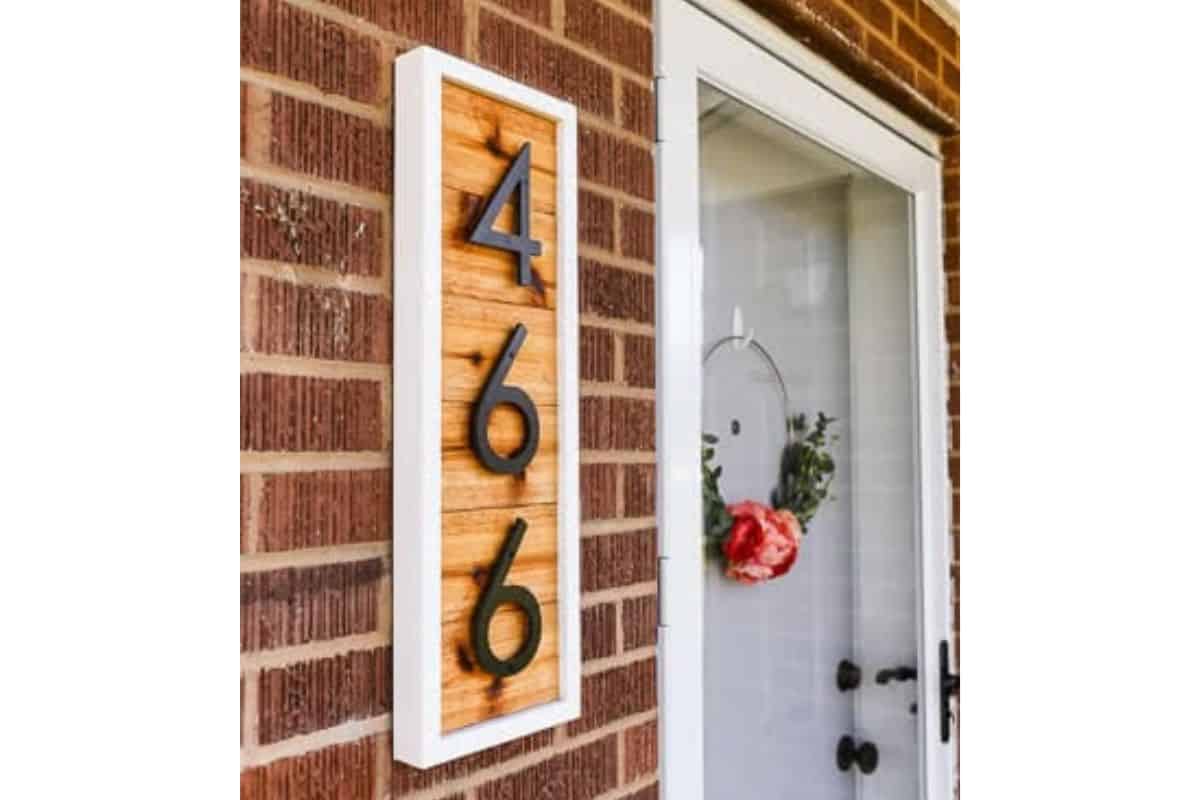 DIY Modern House Number Sign.
