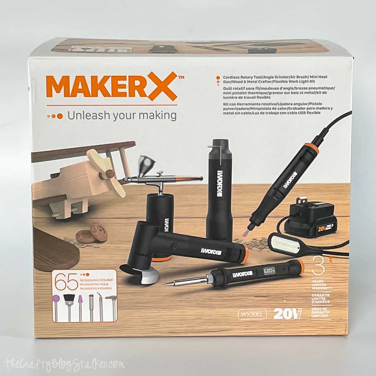 Worx Power Share MakerX 20V Power Hub Adapter w Belt Clip, USB
