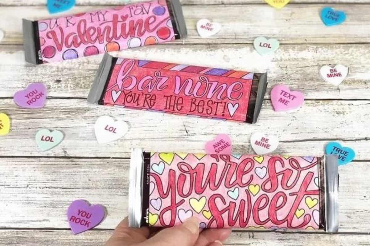 Candy Bar Wrappers for Valentine’s Day.