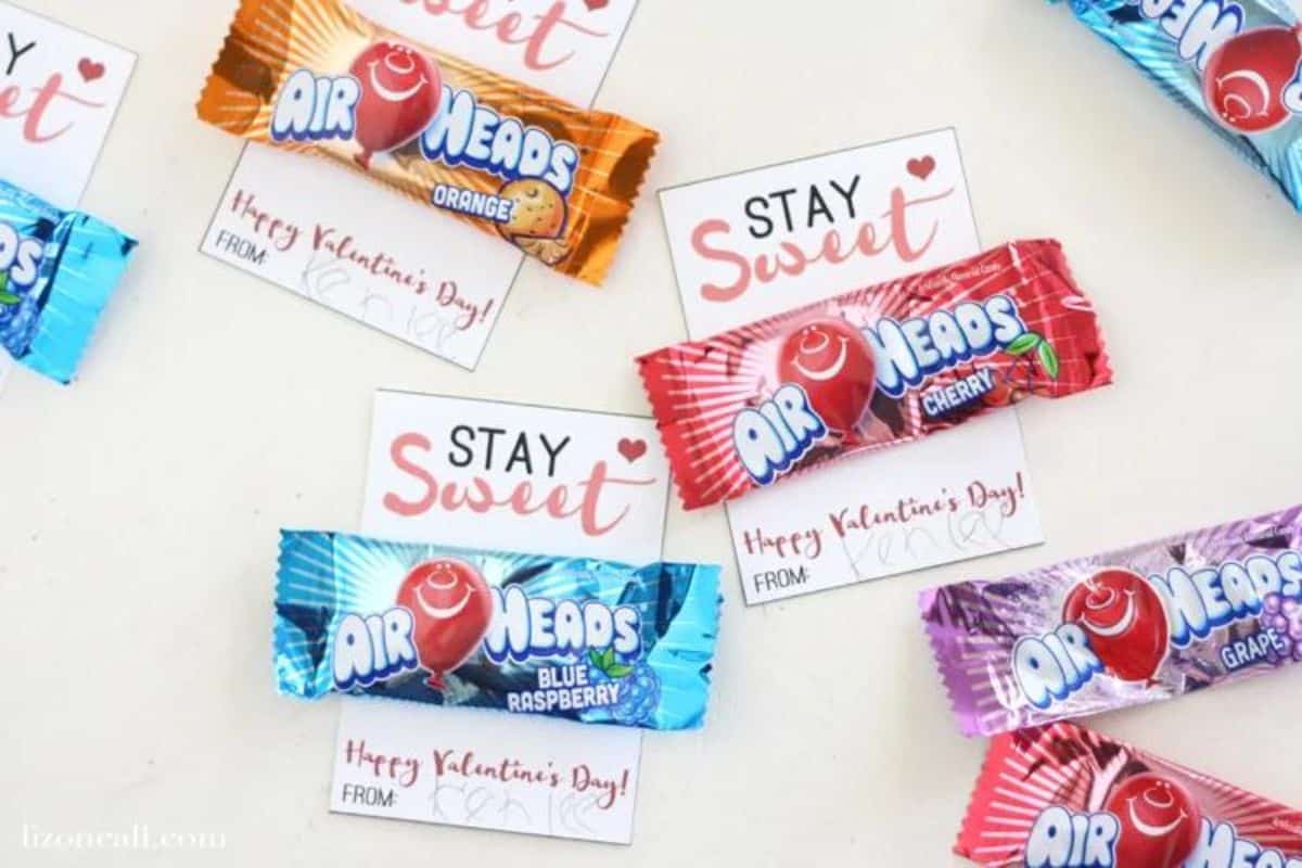 Stay Sweet Free Printable Classroom Valentines.