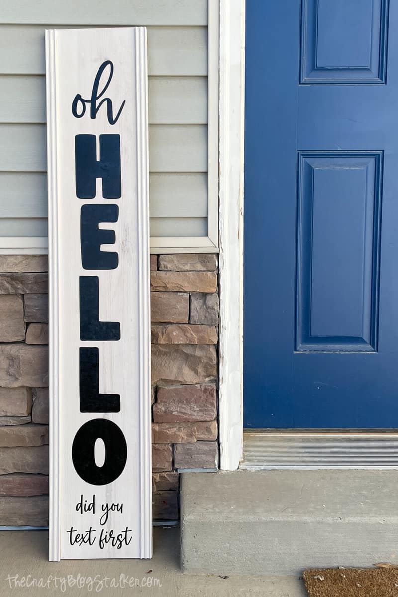 How to Make an Oh Hello Porch Sign - The Crafty Blog Stalker