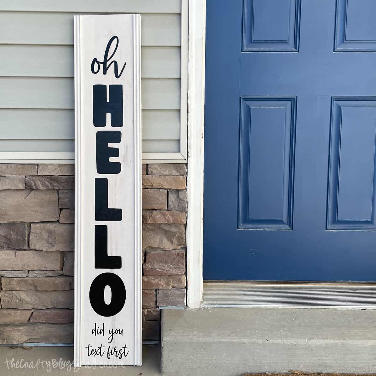 How to Make an Oh Hello Porch Sign - The Crafty Blog Stalker