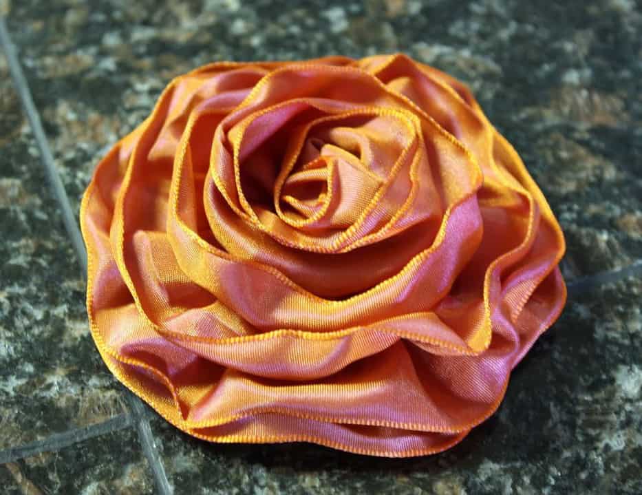 DIY Easy Classy Ruffled Satin Flower